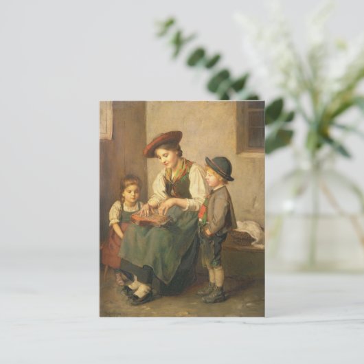 Der Zither Player Postkarte (Stehend Vorderseite)