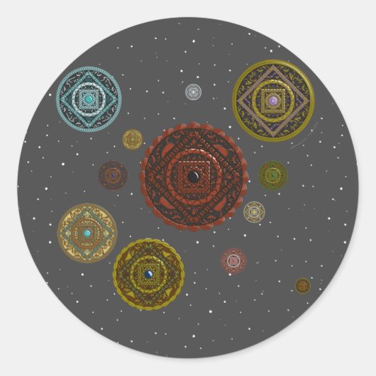 Der Zodiakaufkleber Runder Aufkleber (Vorderseite)