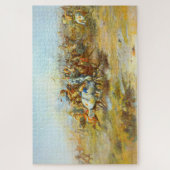 Der Zoll Kampf Charles Marion Russell 1903 Puzzle (Vertikal)