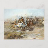 Der Zoll kämpft gegen Charles Marion Russell Postkarte (Vorderseite)