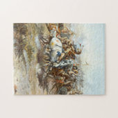 Der Zoll kämpft gegen Charles Marion Russell Puzzle (Horizontal)