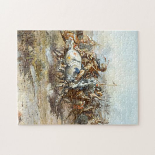 Der Zoll kämpft gegen Charles Marion Russell Puzzle (Horizontal)