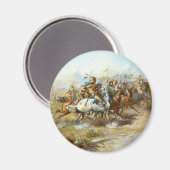 Der Zollkampf von Charles Marion Russell Magnet (Vorderseite/Rückseite)