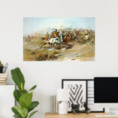 Der Zollkampf von Charles Marion Russell Poster (Heimbüro)