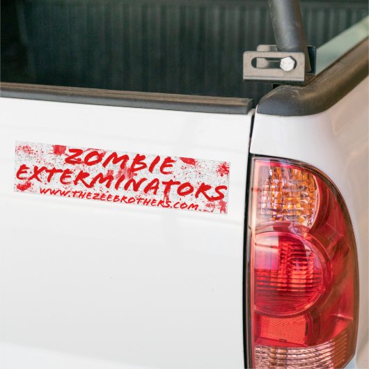 Der Zombieexterminators-weiße blutige Aufkleber Autoaufkleber (Auf Lkw)