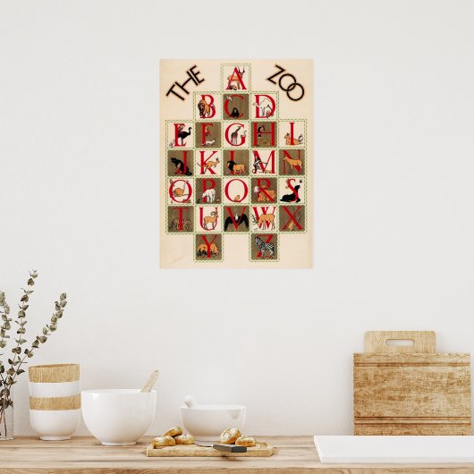 Der Zoo Alphabet Poster (Küche)
