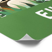 Der Zoo Crew Monkey & Giraffe Personalisierte Kuns Poster (Ecke)