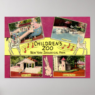 Der Zoo der Kinder, Bronx-Zoo, NY Vintag Poster