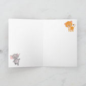 Der Zoo: niedliche Wildtiere - Geburtskarte Feiertagskarte (Innenseite)