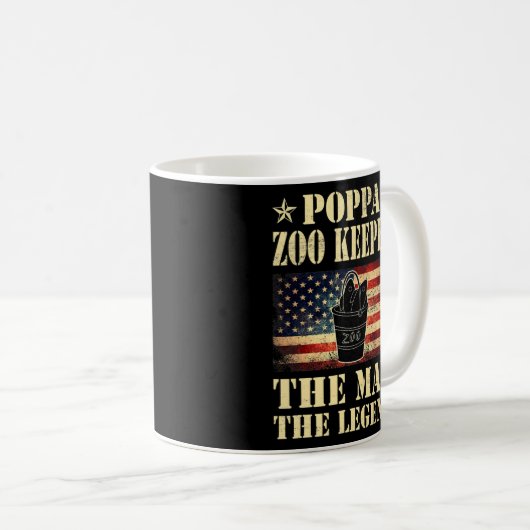 Der Zoo von Mens Poppa bewahrt den Mann an der Leg Kaffeetasse (VorderseiteRechts)