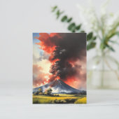 Der Zorn der Landschaft, der freigesetzte Vulkante Postkarte (Stehend Vorderseite)