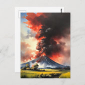 Der Zorn der Landschaft, der freigesetzte Vulkante Postkarte (Vorne/Hinten)