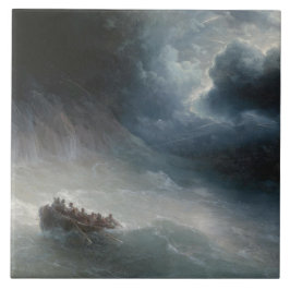Der Zorn der Meere (von Ivan Aivazovsky) Fliese