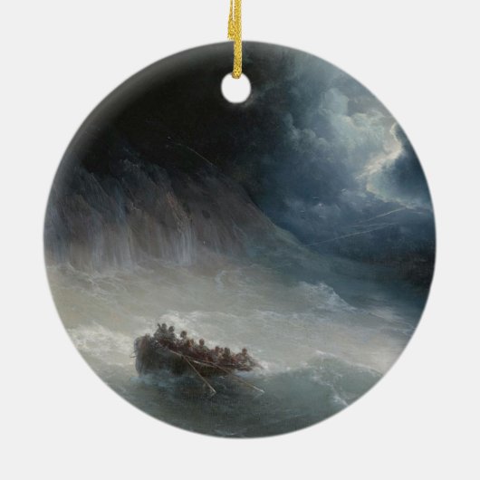 Der Zorn der Meere (von Ivan Aivazovsky) Keramik Ornament (Hinten)