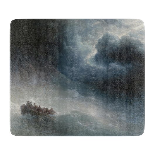 Der Zorn der Meere (von Ivan Aivazovsky) Schneidebrett (Vorderseite)