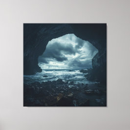 Der Zorn der Natur in Stone Gerahmt Leinwanddruck