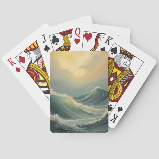 Der Zorn des Ozeans in der Morgendämmerung Spielkarten (Rückseite)