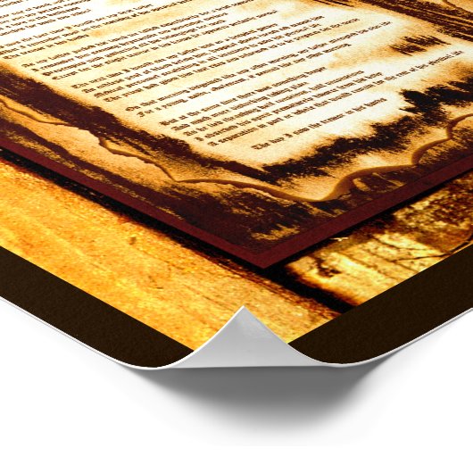 Der Zorn in seinen Händen Poster (Ecke)