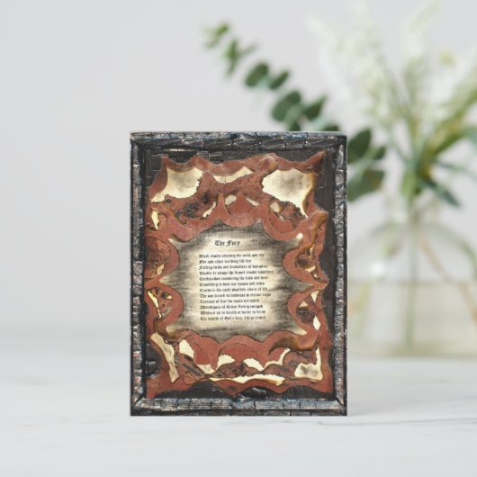 Der Zorn Postkarte (Stehend Vorderseite)