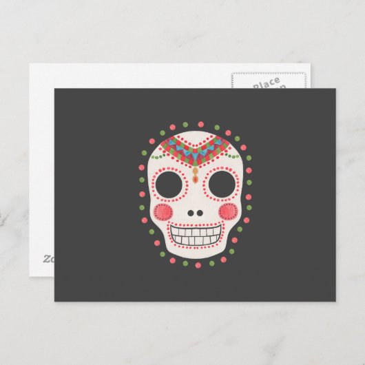 Der Zuckerschädel Postkarte (Vorne/Hinten)