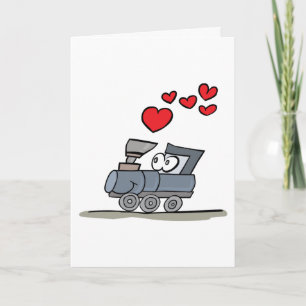 Der Zug des Valentinsgrußes Feiertagskarte