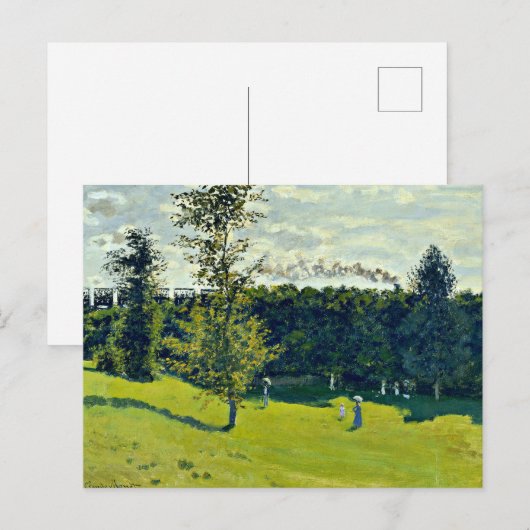 Der Zug im Land Postkarte (Vorne/Hinten)