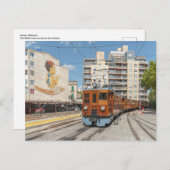 Der Zug von Sollér kommt in Palma, Mallorca an. Postkarte (Vorne/Hinten)