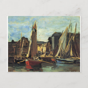 Der Zugang zum Hafen von Honfleur Eugene Boudin Postkarte