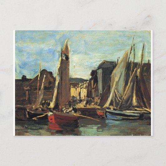 Der Zugang zum Hafen von Honfleur Eugene Boudin Postkarte (Vorderseite)