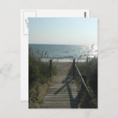 Der Zugang zum Strand Postkarte (Vorne/Hinten)
