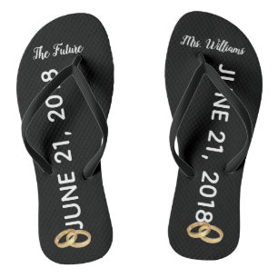 Der zukünftige individuelle Name Frau-Bridal Flip Badesandalen