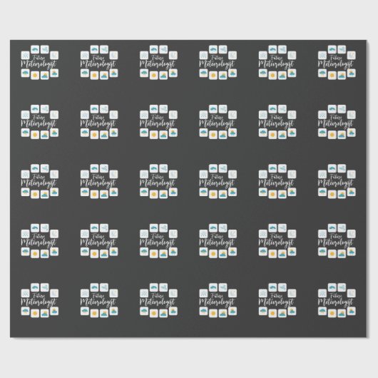 Der zukünftige Meteorologe Sun Rain Wetherman Fan Geschenkpapier (Flach)