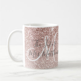 Der zukünftige Name Frau-Rose Gold Glitter Kaffeetasse