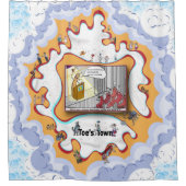 Der Zungenspatel Duschvorhang (Vorderseite)