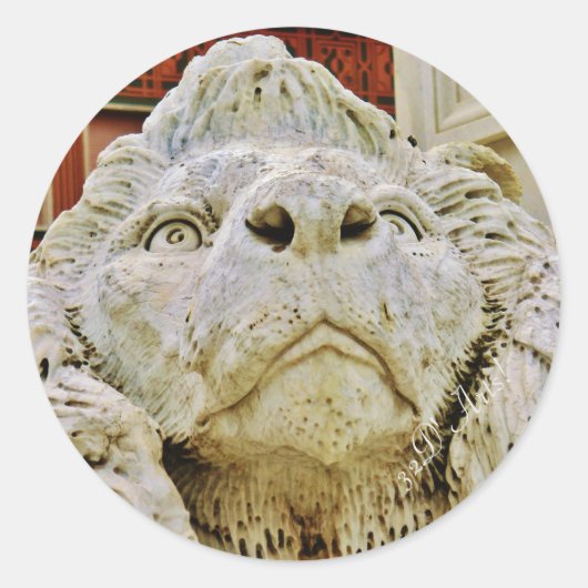 Der zurückhaltende Löwe von Massa, runder Aufkleber (Vorderseite)