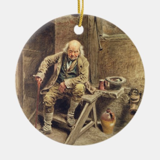 Der zuverlässige alte Bedienstete Keramikornament (Vorne)