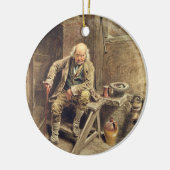 Der zuverlässige alte Bedienstete Keramikornament (Links)