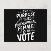 Der Zweck für diesen Post Menopausal Harris Walz Postkarte (Vorderseite)