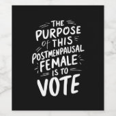 Der Zweck für diesen Post Menopausal Harris Walz Weinetikett (Einzelnes Label)