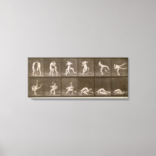 Der zwei Mann-Wrestling, überziehen 347 von Leinwanddruck