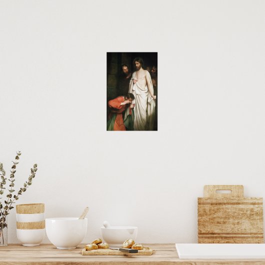 Der Zweifel an Thomas von Carl Bloch Print Poster (Küche)