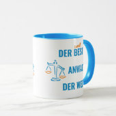 Der zweitbeste Anwalt der Welt. Lustige Geschenk. Tasse (VorderseiteRechts)
