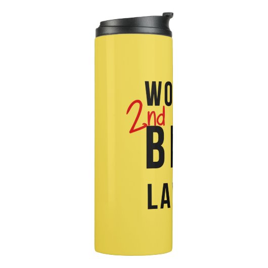 Der zweitbeste Anwalt der Welt Thermosbecher (Nach links gedreht)