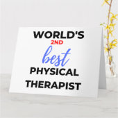 Der zweitbeste Physiotherapeut der Welt 2 Karte (Gelbe Blume)