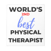 Der zweitbeste Physiotherapeut der Welt 2 Notizblock (Vorderseite)