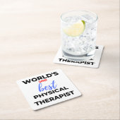 Der zweitbeste Physiotherapeut der Welt 2 Rechteckiger Pappuntersetzer (Vor Ort)