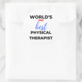 Der zweitbeste Physiotherapeut der Welt 2 Runder Aufkleber (Tasche)