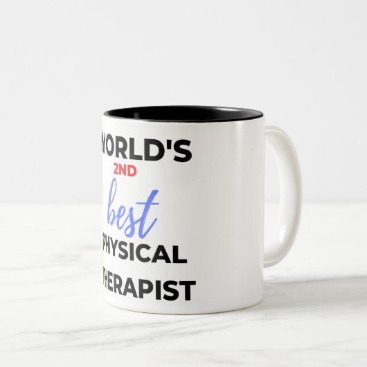 Der zweitbeste Physiotherapeut der Welt 2 Zweifarbige Tasse (VorderseiteRechts)