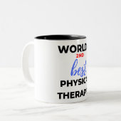 Der zweitbeste Physiotherapeut der Welt 2 Zweifarbige Tasse (Vorderseite Links)