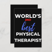 Der zweitbeste Physiotherapeut der Welt Dankeskarte (Vorne/Hinten)